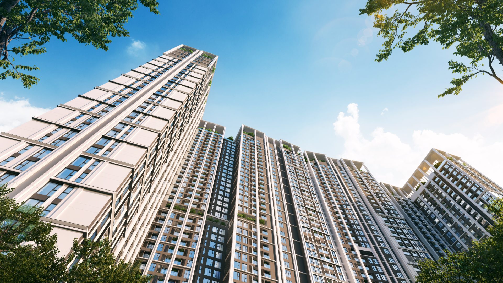 Phối cảnh hai tòa tháp Beacon 1 và Beacon 2 Blanca City Vũng Tàu