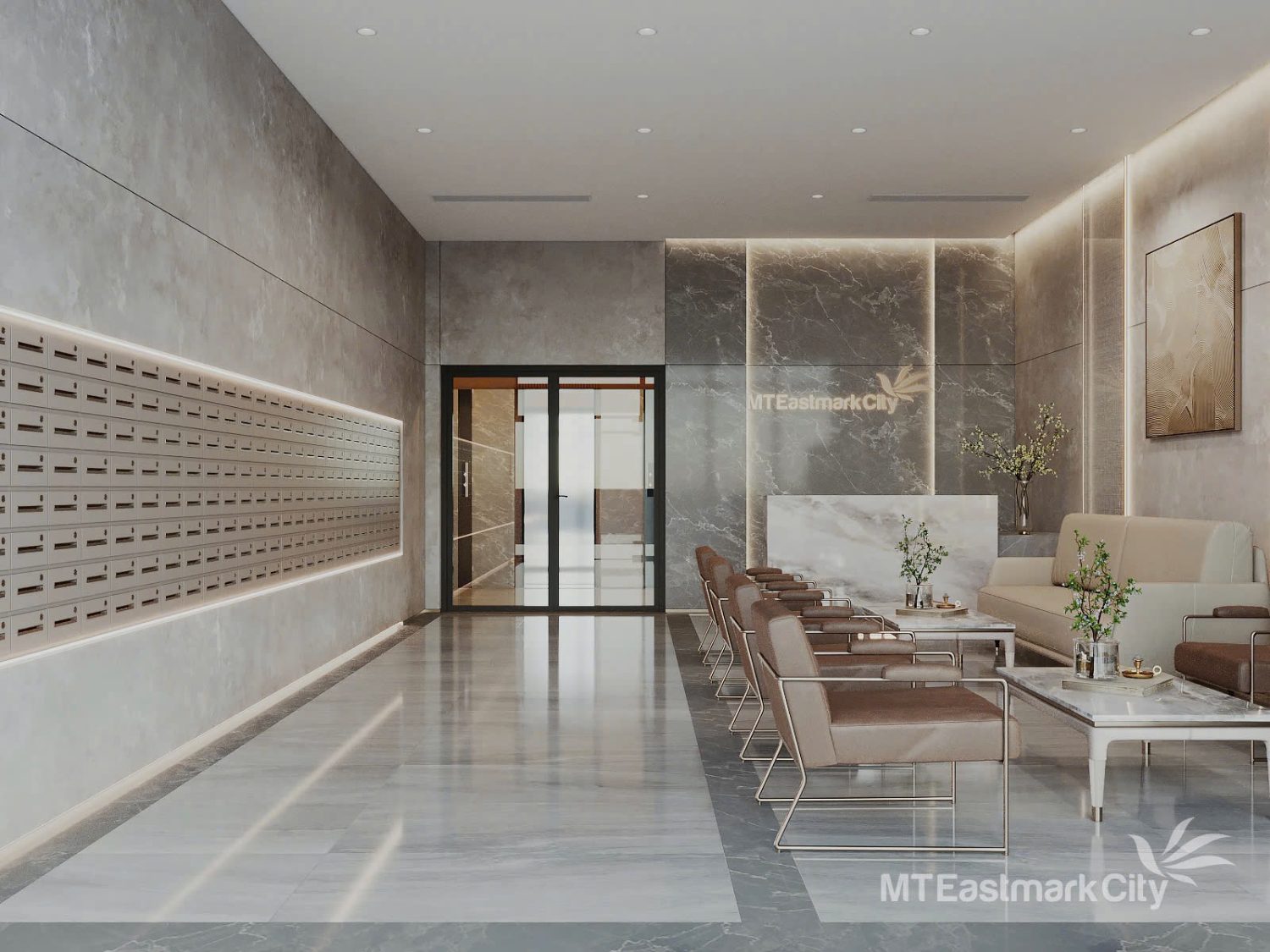 Ảnh thực tế sảnh đón căn hộ MT Eastmark City