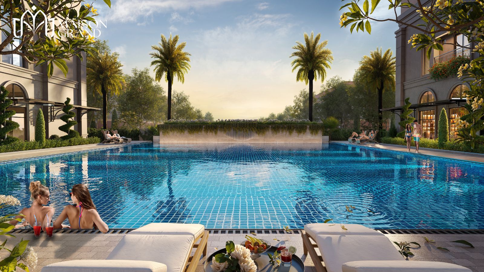 Hồ bơi chuẩn resort nội khu Maison Grand