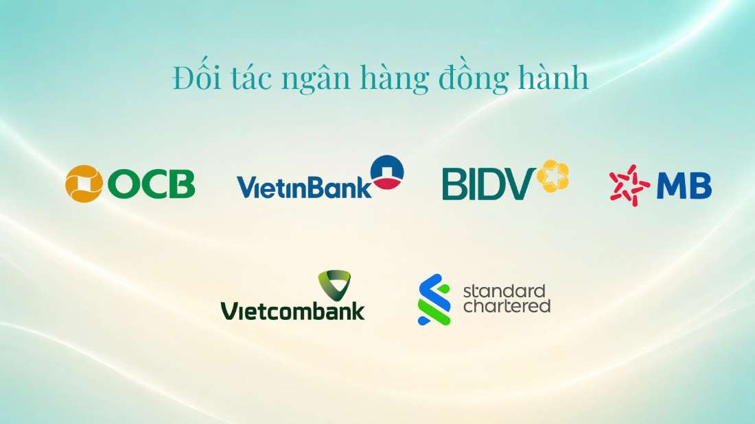 Ngân hàng đồng hành dự án Gladia Heights Vietinbank Vietcombank BIDV MB OCB Standard Chartered