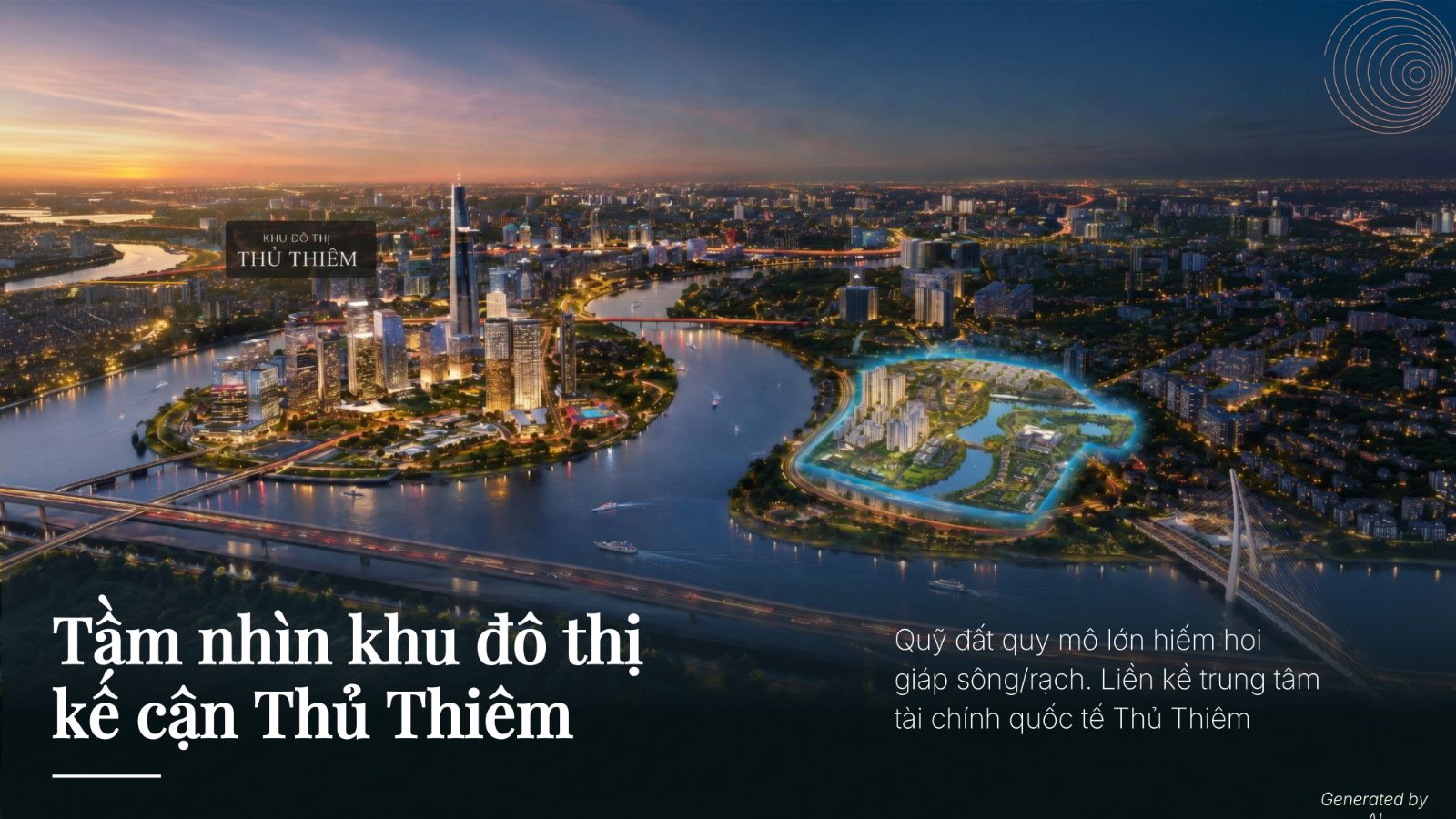 Vị trí Gladia Heights kế cận Trung tâm Tài chính Quốc tế Thủ Thiêm