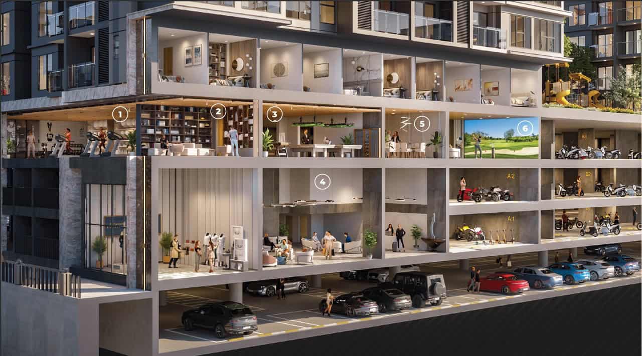 Mặt cắt tầng tiện ích The Privé