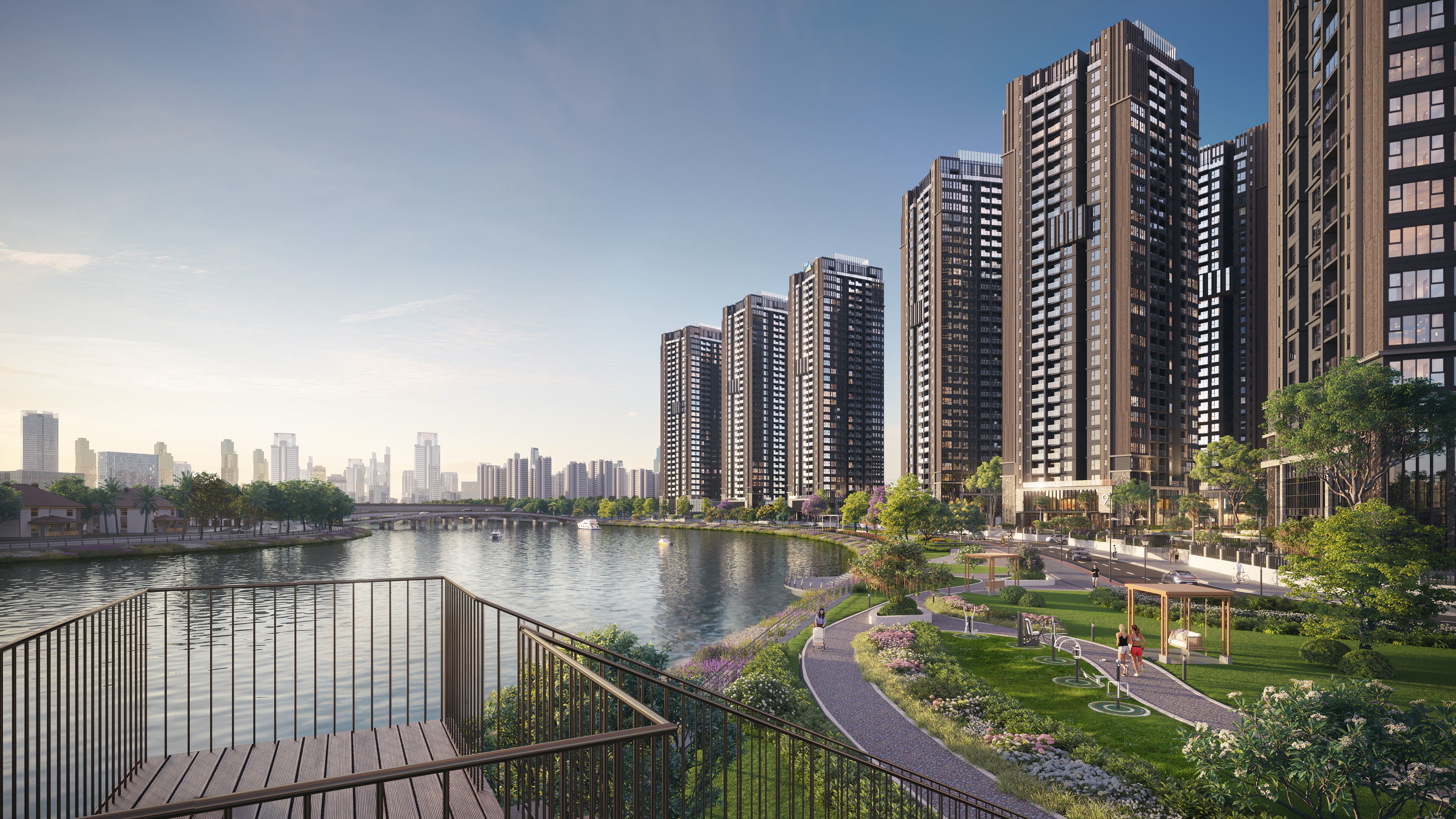 Đài vọng cảnh nhìn ra sông Rạch Chiếc The Privé