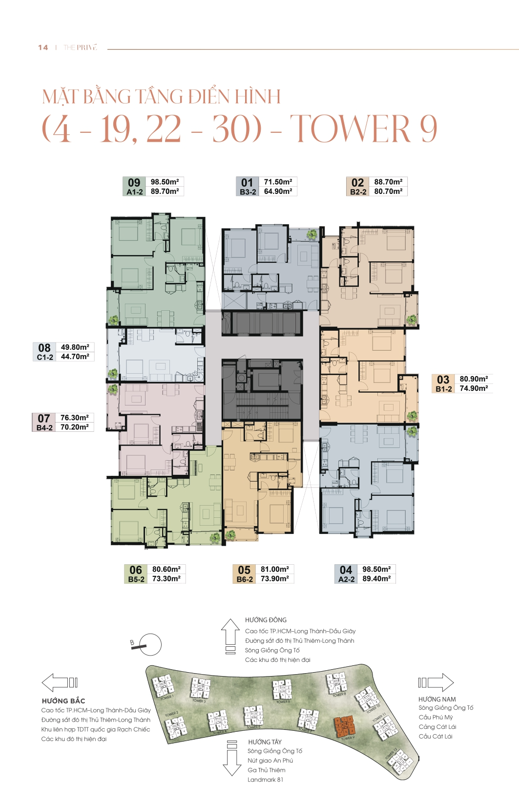 Mặt bằng tầng điển hình Tower 9 The Privé