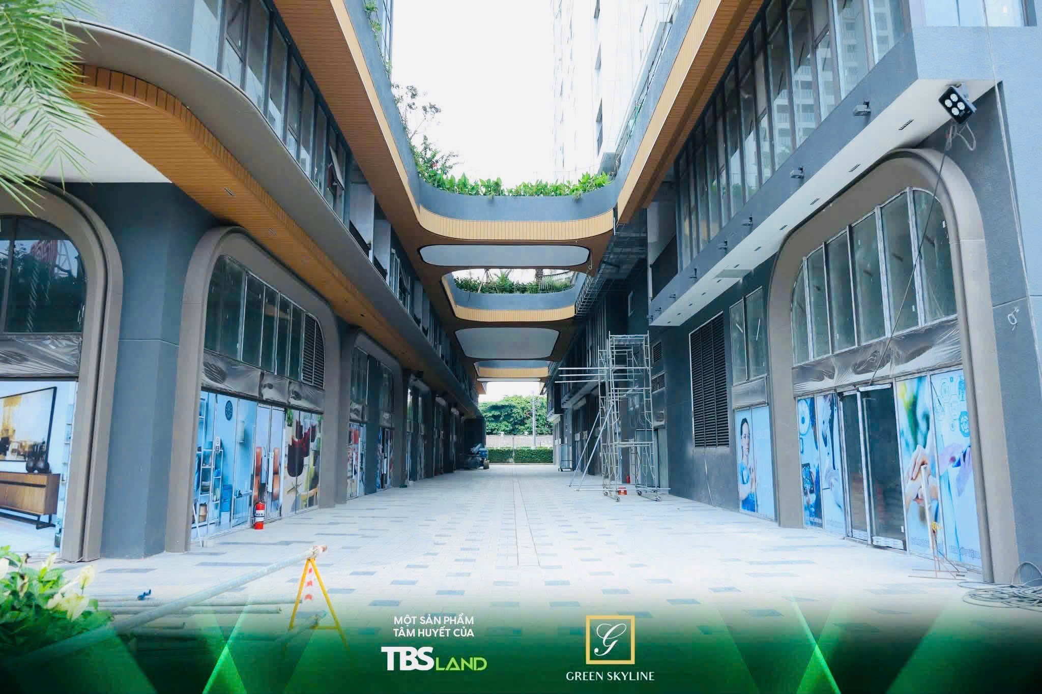 Toàn cảnh cụm tháp và shophouse Green Skyline ban ngày