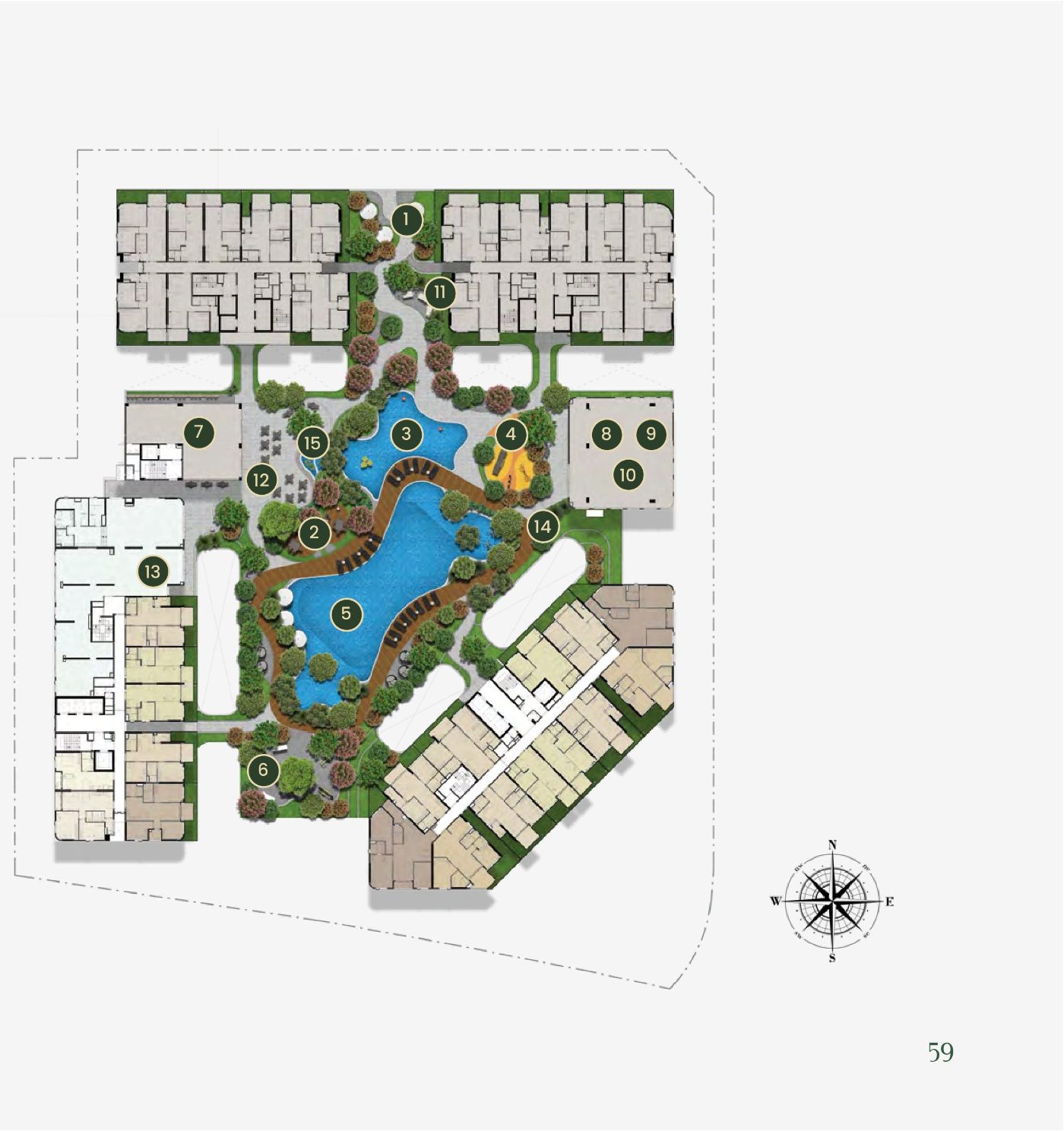 Mặt bằng tổng thể tầng 3 tiện ích Green Skyline