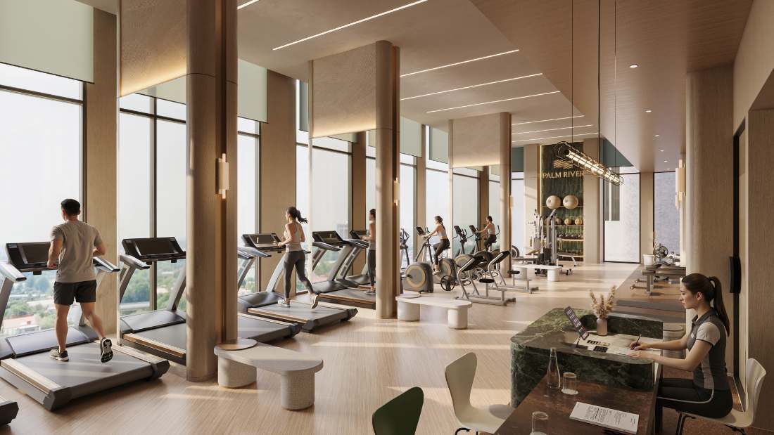 Phòng gym trên cao Palm River