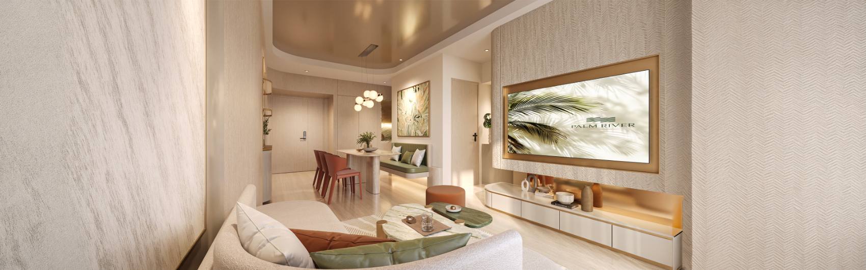 Nội thất phòng khách tiêu chuẩn bàn giao Palm River