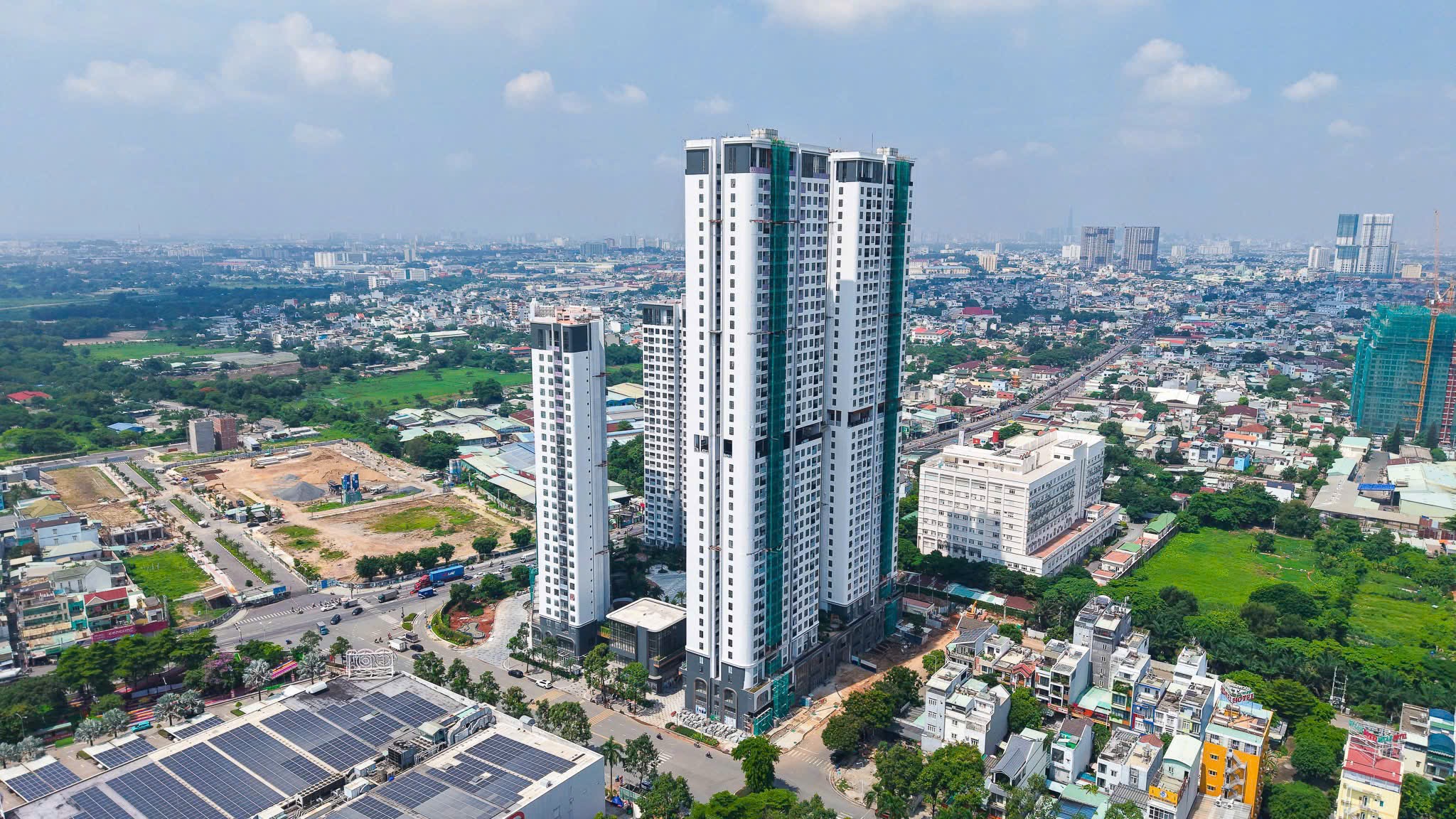 Toàn cảnh dự án căn hộ Green Skyline TBS Land mặt tiền Quốc lộ 1K