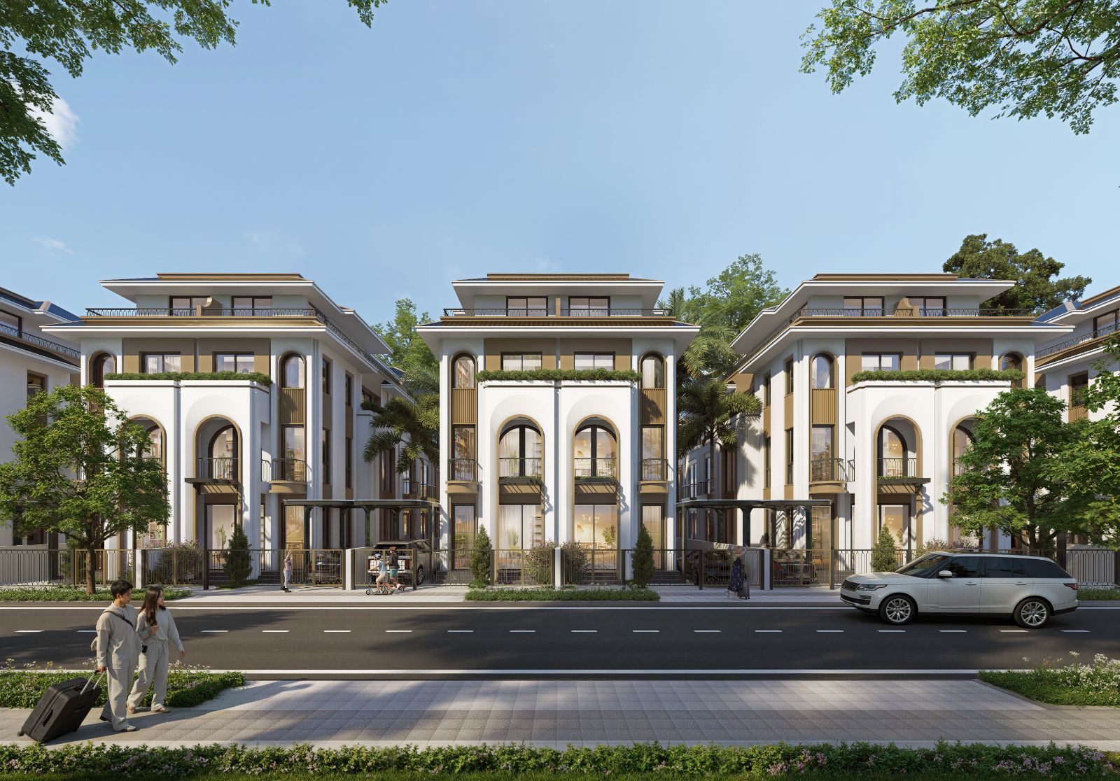 Phối cảnh biệt thự tứ lập The Heritage Tây Ninh