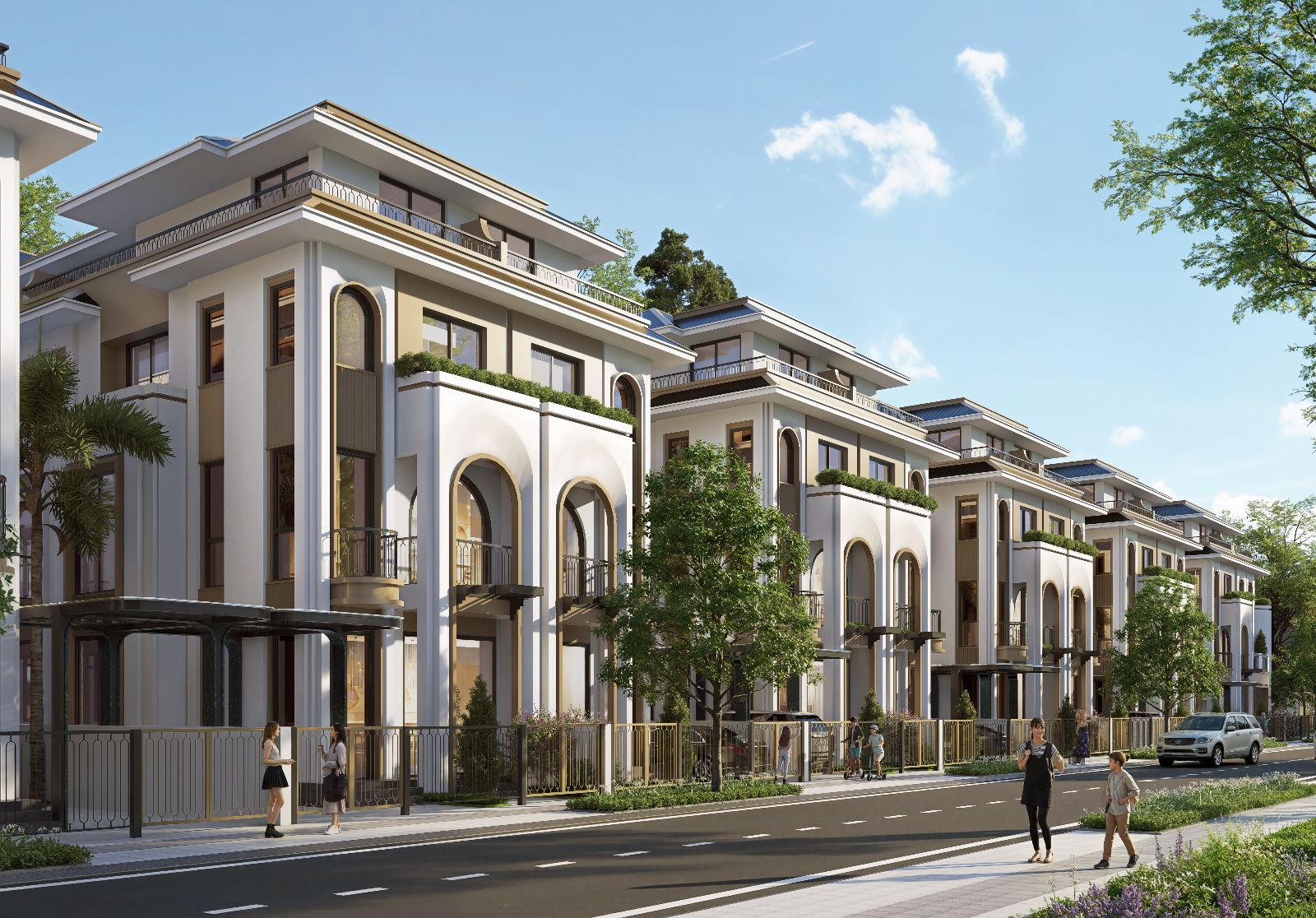 Phối cảnh biệt thự tứ lập góc nhìn 2 The Heritage Tây Ninh