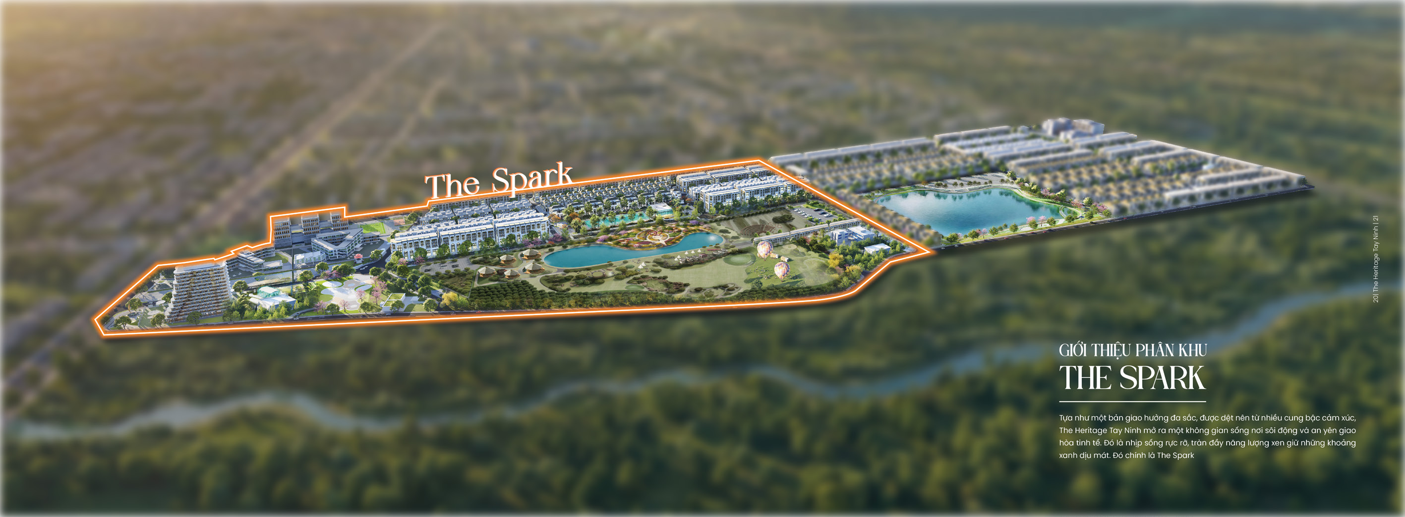 Vị trí phân khu The Spark trong tổng thể The Heritage Tây Ninh